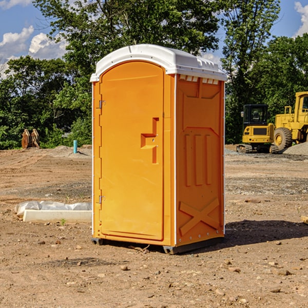 how often are the porta potties cleaned and serviced during a rental period in Clifford